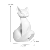 Minimalist Cat Sculpture Resin Seated Cat Ornament Decorative Home Decor for Tv Cabinet