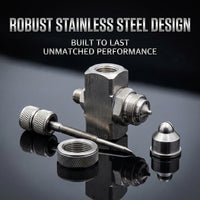 Stainless Steel Misting Nozzle, 1/4" NPT Mixing Spray Tip, Siphon Type Adjustable Humidification Nozzle for Cooling Dust Removal