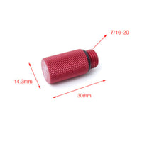 Wrench-Tool-Free Primary Stage Service Plug Anodized Aluminum Hand-Tightened Port Plug Knurled Grip Regulator Port Dust Cap Color-Coded for Underwater Technicians, Divers, Gear Maintenance, Repair Shop