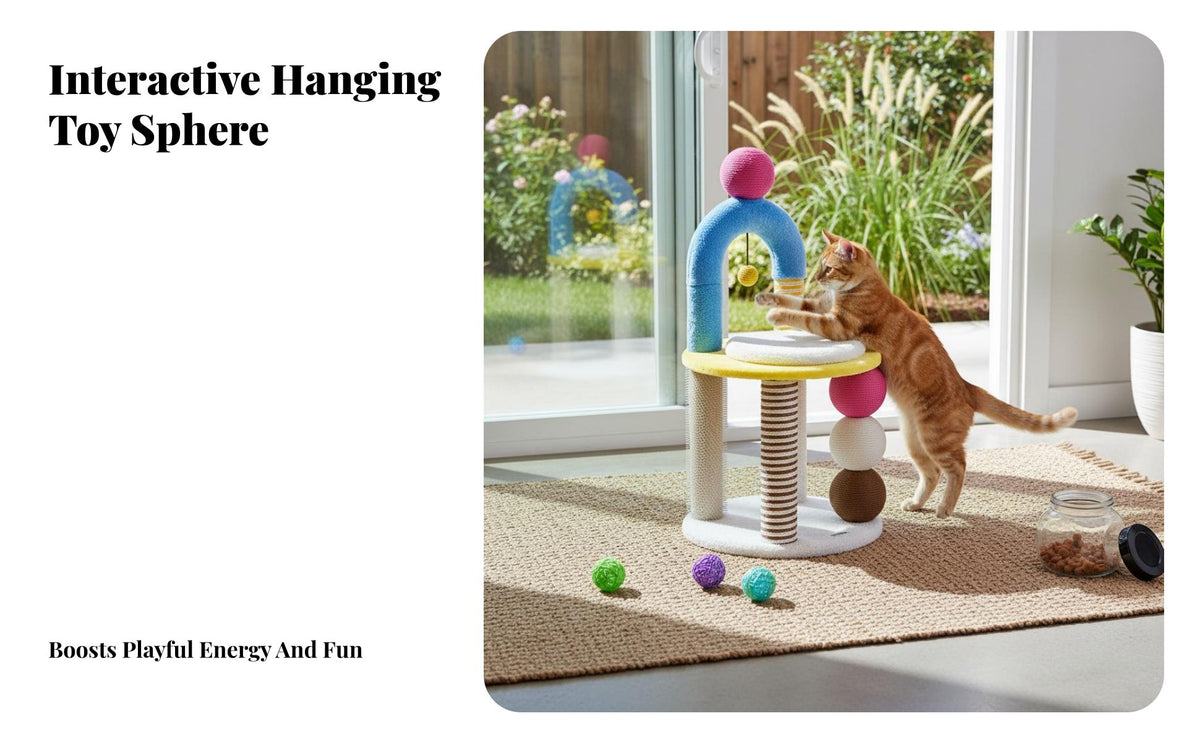 Chair-Shaped Feline Climber Multi-Functional Feline Activity Climber Sturdy and Stable Sharpening Post for Feline Owners, Indoors, Apartment