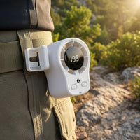 1500 mAh Waist Clip Fan Digital Display Portable Clip Fan Front Buttons Personal Cooling Compact