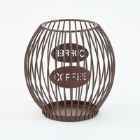 Nordic Coffee Pod Holder opening Top Design Coffee Capsule Storage Basket Large Capacity Metal Wire Capsule Organizer for Kitchen Counter, Office