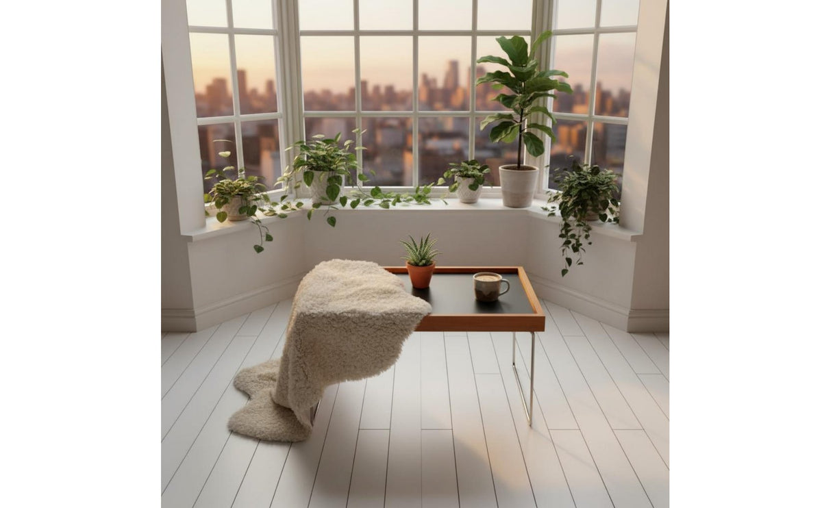 Space-Saving Bauhaus Design Low Table Lightweight Low Profile Coffee Table Easy to Clean Household Furniture Long-Lasting for Children, Bay Window, Small Areas, Bed