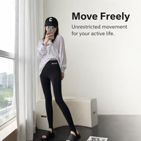 High Waist Gym Leggings for Women with Compression and Foot Design, Nylon Fitness for and Stretching Workouts