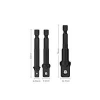 3 Pieces Oxidized Finish 1/2 Socket Adapter Cr-V Steel 3/8 Socket Adapter Heat-Treated Power Tool Accessory Forged for Electric Power Tools, Screwdrivers