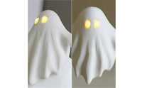 Ghost Ornament Halloween Ghost Figurine Resin Glowing for Tabletop, Mantel