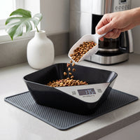 Smart Weighing Pet Food Bowl with Tray for Cats and Dogs