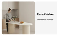 Luxurious Look Oval Pedestal Dining Set Modern and design Kitchen Table and Chairs scuffResistant Top Household Furniture Minimalist Design for Small Apartment Dwellers, Families, homeowners, Home