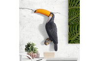 Toucan Wall Hanging Hand-Painted Toucan Statue Avian Tree Decoration Easy to Hang Garden Decor Indoor Outdoor Use for Gardeners