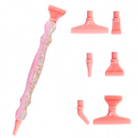 Threaded Diamond Painting Pen with Interchangeable Heads Ergonomic Diamond Painting Pen Comfortable Craft Tools Easy-Grip for Hobbyists