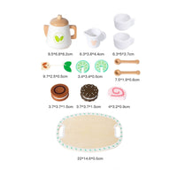 Wooden Tea Party Toy Creative Wooden Tea Set Tabletop for Daycare