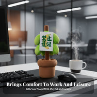 Funny Banana Desk Decor Quirky Design Potted Banana Plant Soft Toy Soft Material