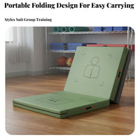 Folding Gymnastics Mat Foldable Portable Sit-up Mat Non-Slip Sit up Support Pad for Students, Beginners, Workout, Stretching, Pilates