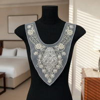 Beaded Collar Embroidered Collar with Embroidery Decorative for Formal Wear