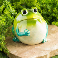 Frog Statue Weather Resistant Resin Frog Sculpture Long-Lasting for Yard