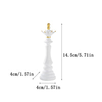 Chess Queen Figurine Decorative Chess Queen Statue Resin Figurine with Crown Matte Elegant for Collectors, Desk, Bookshelf