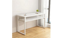 Computer Desk with Shelf Marble-Pattern Computer Desk Modern Makeup Table for Students, Professionals, Bedroom