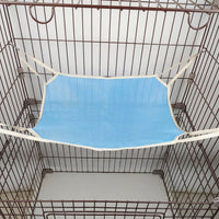 Cat Hammock and Hanging Cat Bed for Indoor Cats, Pet Cage Swing with Metal Hooks, Single Unit for Metal Cage Enclosures, Small Hanging Pet Bed