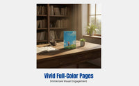 Creative Retro Notebook, Thick Hardcover, Full-Color Artwork, Artistic Design