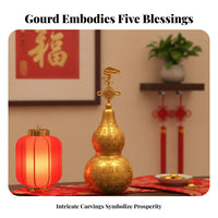 Chinese Blessing Gourd Ornament Decorative Accessory Brass Gourd Ornament