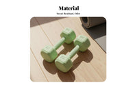 2 Pieces Long-Lasting Dumbbell Non-Slip Grip Vinyl Coated Dumbbell Solid Core Coated Hand Weight Floor Shielded for Women, Kids, Beginners, Home Gym, Stretching