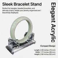 Bracelet Stand Jewelry Display, Transparent Lightweight Acrylic Bangle Holder, Shop and Dresser Top Organizer, Clear U-Shaped for Jewelers