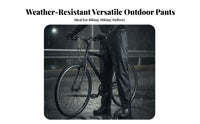 Biking Rain Trousers Double Layer Design Breathable Waterproof Pants Windproof Unisex Rain Pants for Cyclists, Commuters, Commuting, Camping, Fishing
