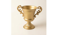 Metallic-Looking-Look Urn Vase with Handles Elegant Pedestal Urn Vase Classic Vessel Stable for Florists