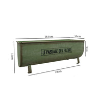 French Design Oval Planter Box with Feet Metal Planter Tub Rust-Resistant Raised Flower Trough Long-Lasting for Balcony, Terrace