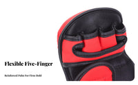2 Pieces Padded Knuckles Half Finger Boxing Gloves Wrist Support MMA Training Gloves Shock Absorbing Padding for Children, Men, Gym