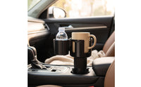 Car Cup Holder Adjustable Height Two-Holder Adapter Expandable Organizer for Commuters