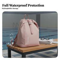 Dry Wet Separation Backpack Gender-Neutral Design Waterproof Swimming Backpack Large Capacity Fitness Rucksack for Swimmers, Beach, Outdoor Activities