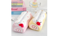 Swiss Roll Pencil Case Large Capacity Soft Cake Pencil Case Dessert Shaped Stationery Bag for Students, Teens