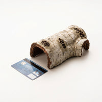Realistic Birch Bark Hide Snake Hide, Resin Cave for Crested Gecko Tank Accessories, Textured Porous Interior for Small Reptiles and Rodents