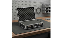 Lockable Equipment Briefcase Portable Lockable Equipment Case Heavy Duty Metal Instrument Box for Technicians, Hobbyists, Travel, Job Site, Field Work