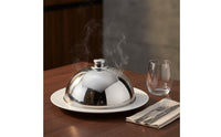 Mirror Finish Food Dome Thickened Stainless Steel Meal Cover Rust Resistant Dome Serving Lid for Banquet, Restaurant, Buffet