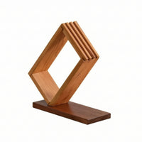 Solid Wood Countertop Rack Ventilated Slanted Holder Space-Saving Easy to Clean for Apartment Kitchen