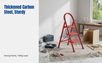 Folding Step Ladder, Multi-Purpose Iron, Wide Pedal, Indoor Use