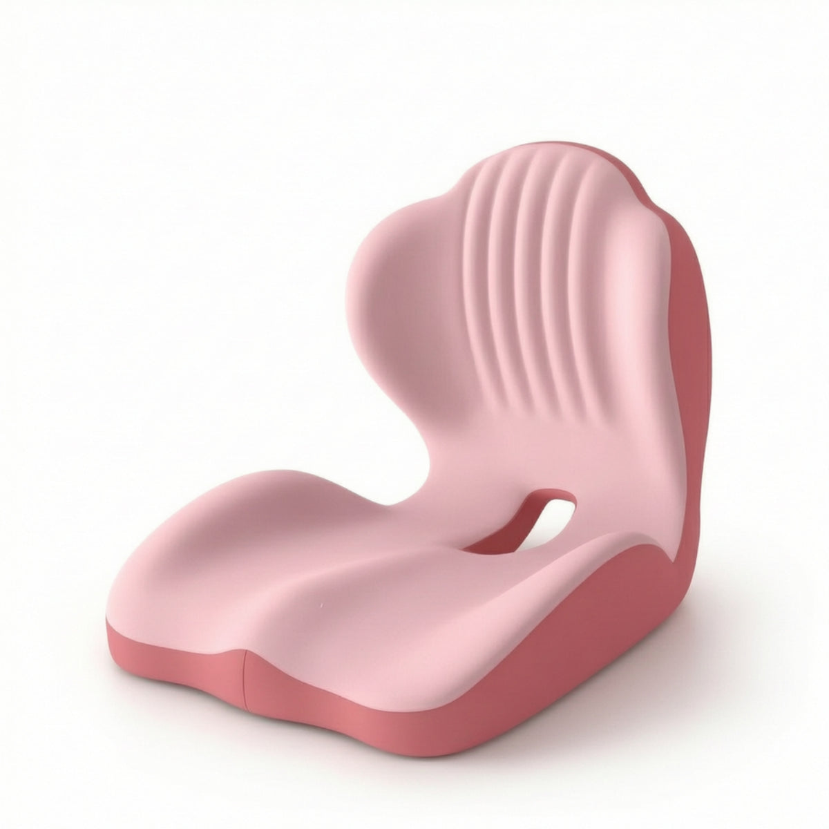 Seat Cushion with Backrest Contoured Support Cushion Pressure Relieving Ergonomic Seat Pad for Office Workers