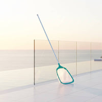 Lightweight Pool Net with Pole Fine Nylon Mesh Pool Debris Net Easy to Clean Heavy-Duty Frame