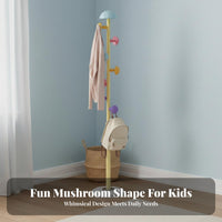 Child-Friendly Design Toadstool Coat Stand Space-Saving Toadstool Hook Stand Stable & Sturdy Child S Coat Tree Polished Rounded Hooks for Toddlers, Family, Adults, Bedroom, Playroom, Entryway, Living Room