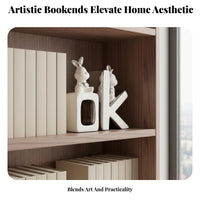 Artistic Ornament Abstract Human Figure Book Holder Aesthetic Decor Reading Figure Bookend Creative Gift for Homeowners, Study Room, Library