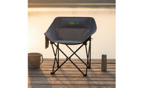 Lightweight Foldable Fishing Chair Long-Lasting Portable Fishing Seat Sturdy Moon Chair Carry Bag for Anglers, River Bank, Lake Side