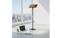 Adjustable Book Holder Versatile Floor Book Stand Solid Wood Panel Standing Books Holder for Students, Study