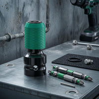 Diamond-Textured Grip Telescopic Socket Adapter Metal Body Electric Wrench Adapter Locking Pin Socket Converter Chuck Included Bits