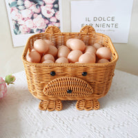 Animal Shaped Storage Basket Lightweight Animal Shaped Organizer Easy to Clean Woven Bear Basket for Bedroom