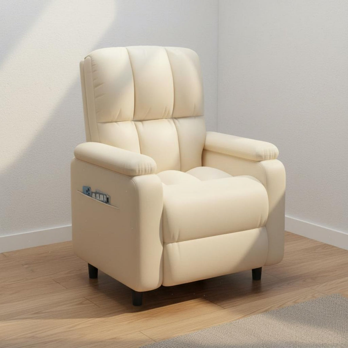 Adjustable Backrest and Footrest Reclining Gaming Chair Thick Padded Reclining Gaming Sofa Long-Lasting PU Leather Ergonomic Computer Recliner Side Storage Pouch for Streamers
