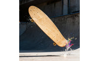 Natural Wood Finish aquaticShaped Skateboard Deck Pre-Drilled Holes 22-Inch Skateboard Deck