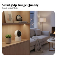 Home Observation Device Full Color Indoor Camera Pan Tilt Magnify for Homeowners, Pet Owners, Infant Room, Office, Garage