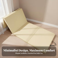 Foldable Design 4-Fold Tumbling Mat High-Density Foam Padding Folding Tumbling Mat Carrying Handles for Students, Gymnastics, Dance, Workout